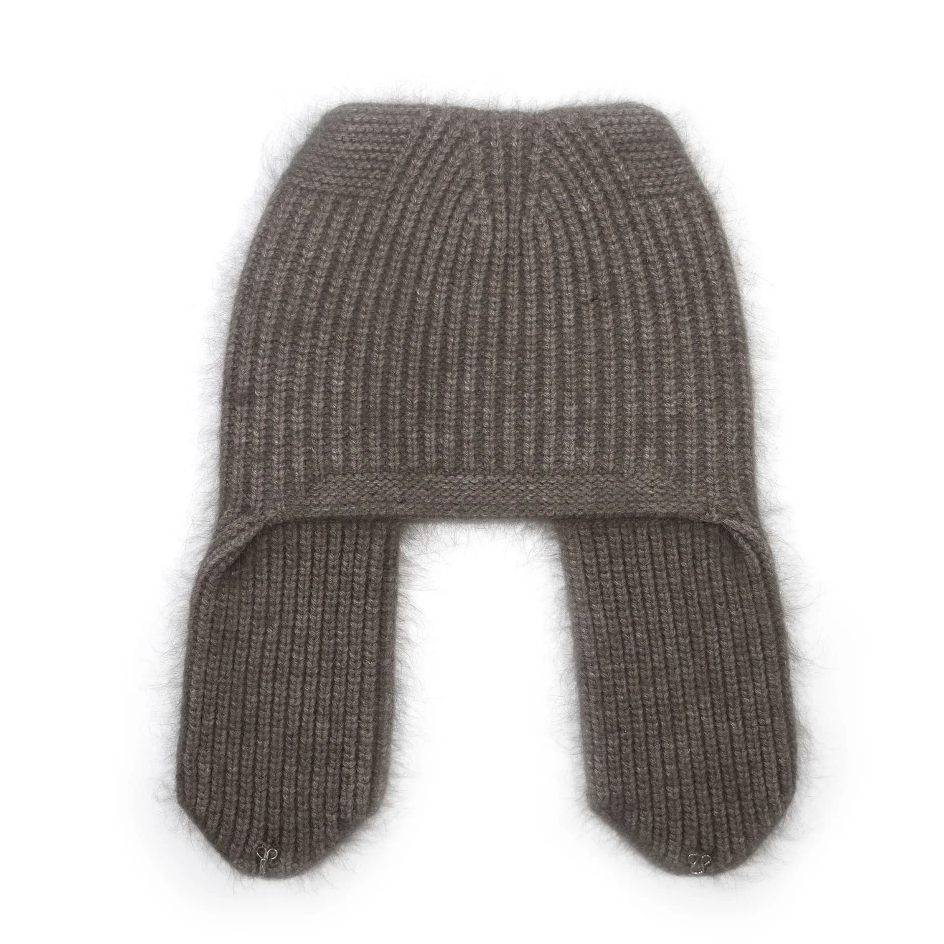 Cuffie con paraorecchie Berretto con orecchie di gatto Cappello lavorato a maglia in pelo di coniglio invernale