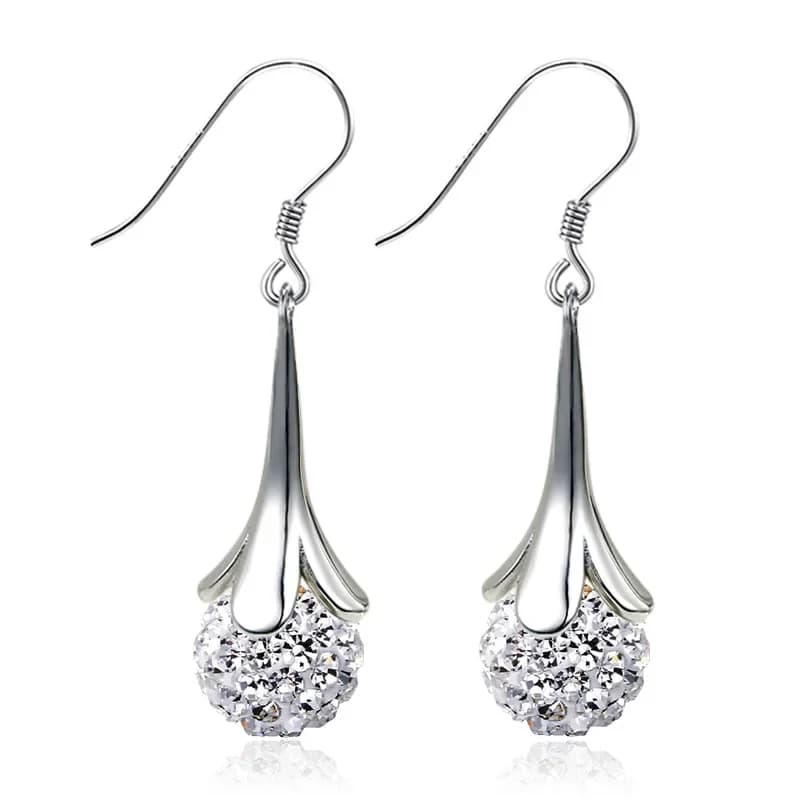 Orecchini di cristallo con strass speciali in argento sterling 925 di moda coreana, gioielli da ballo principessa per le donne, accessori da sposa, regali