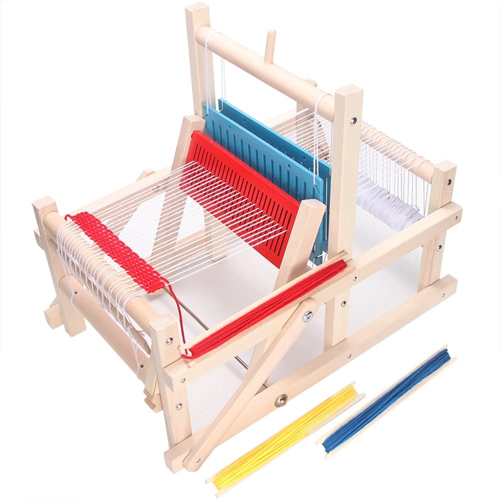 Wooden Multi-Craft Weaving Loom Mini Spinning Knitting Machine DIY Hand Loom Weaving Machine Handmade Crafting Weaving Tools
