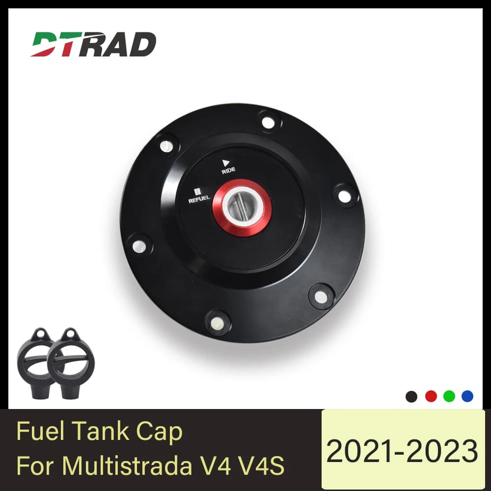 Tappo Serbatoio Carburante Bloccabile in Alluminio per Ducati Multistrada V4 V4S 2021-2023, Coperchio Olio e Gas per Moto