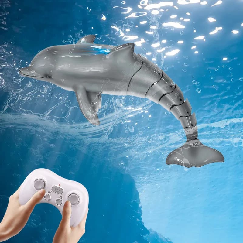 2.4G RC Toy Telecomando Delfino Giocattoli Barca impermeabile Giocattoli elettrici di simulazione dell'acqua con luci per bambini Gioco di nuoto