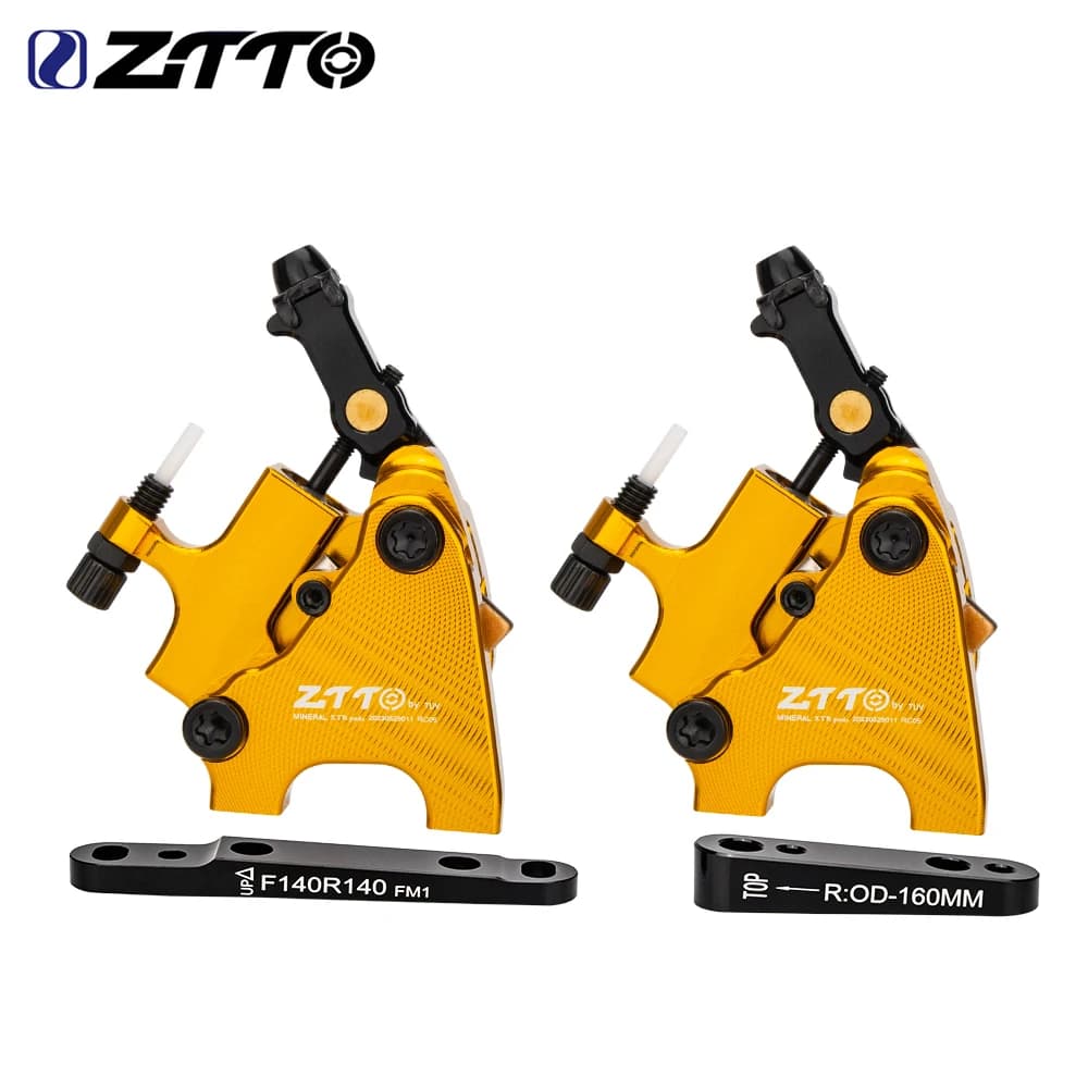 ZTTO CNC bici da strada linea idraulica tirando freno a disco montaggio piatto filo meccanico freno per bicicletta pinza per ghiaia 140 160mm rotore