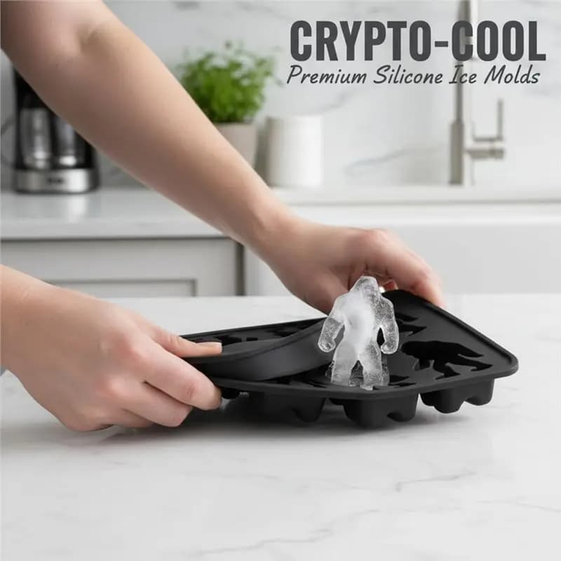 Stampo per cubetti di ghiaccio in silicone BAAX per cocktail e whisky, grande superficie, 2 pezzi, flessibile e facile da sformare