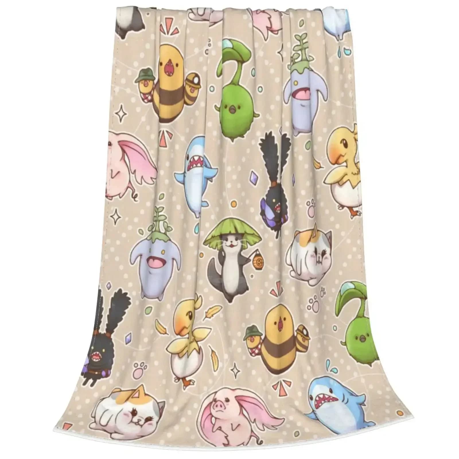 Friends Aplenty Trend Style Funny Fashion Soft Throw coperta ffsniv Ff14 Fat Cat sprriggan Odder Otter Final Fantasy Korpokkur