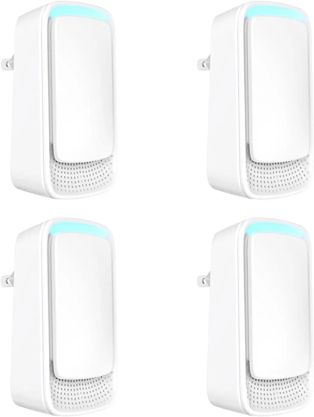 Purificatore d'aria plug-in con tecnologia agli ioni negativi - Funzionamento silenzioso per casa, ufficio, camera da letto - Bianco (confezione da 4)