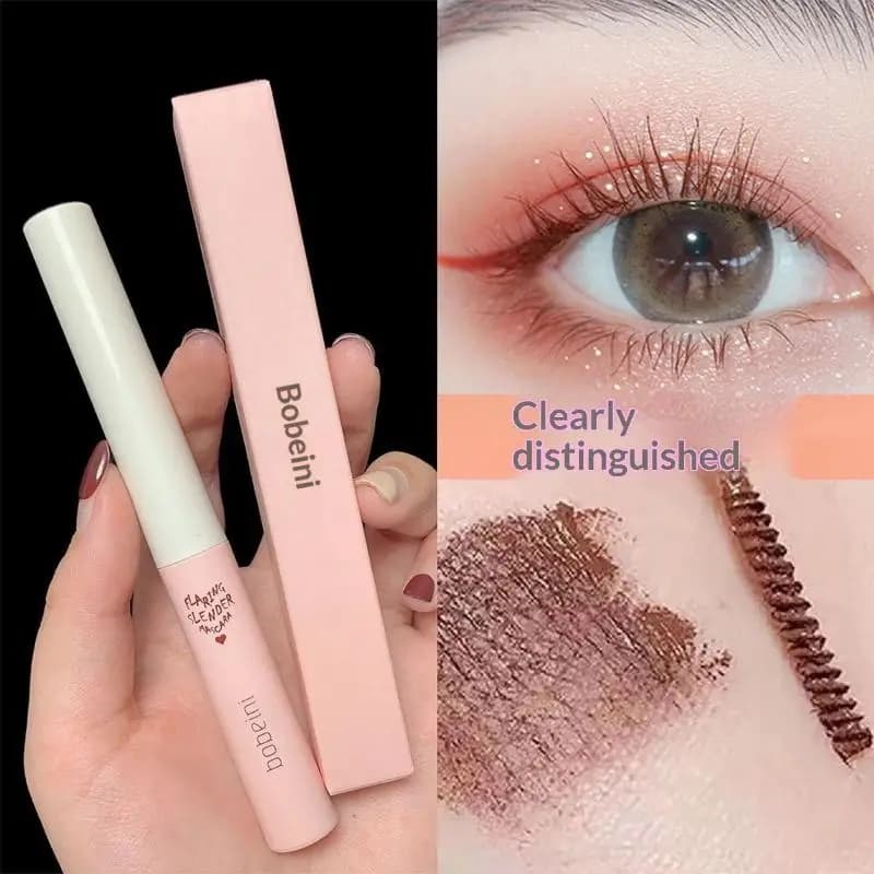 New 1 piece long and curved natural mascara, stretches the eyelashes, waterproof and sweat resistant tubular mascara, long lasting eyelash base