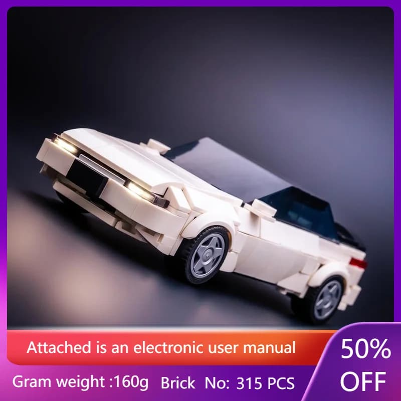 Building Block Modello 315 Parti MOC Bianco Auto d'epoca Giocattolo educativo creativo Regalo per ragazzi Adulti Bambini Natale Compleanno