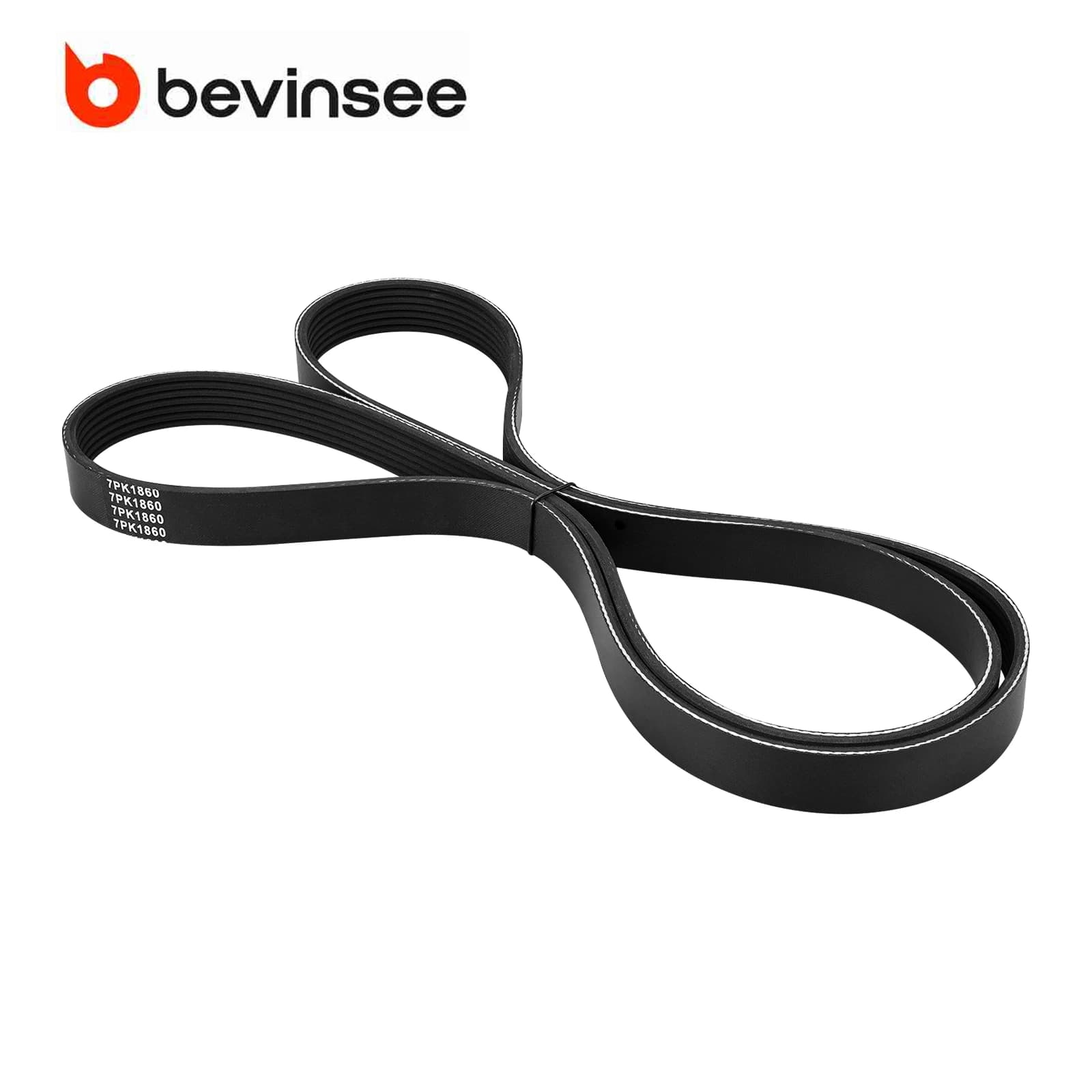 Cinghia di trasmissione serpentina BEVINSEE 7PK1860 di ricambio per BMW N55 E90 E92 335i E82 E88 135i X1 Xdrive35i
