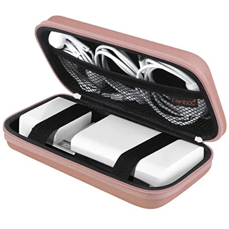 Carrying Travel Pouch MacBook Charger Case for MacBook Accessories, Charging Cords, Air Power Adapter, iPhone Charger, USB Cabl