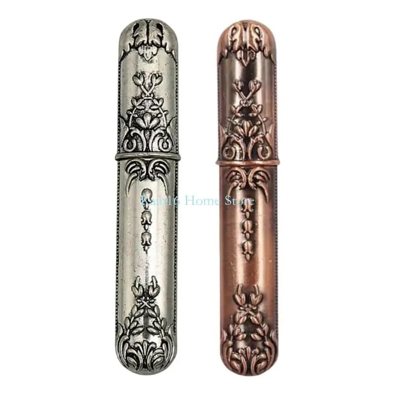 Antique Needle Storage Tube Portable Sewing Organiser Box Holds Up To 2.7Inch Long Embroidery Needle or Crochet Hook 02DB