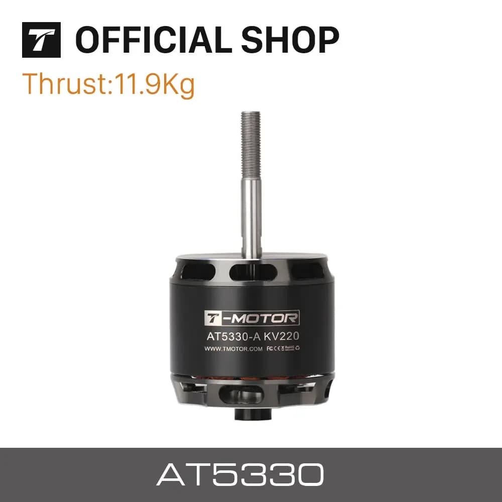 T-motor AT5330 series KV220 AT5330-A Brushless Outrunner 12S motor for fixed wing RC Racing Drone VTOL
