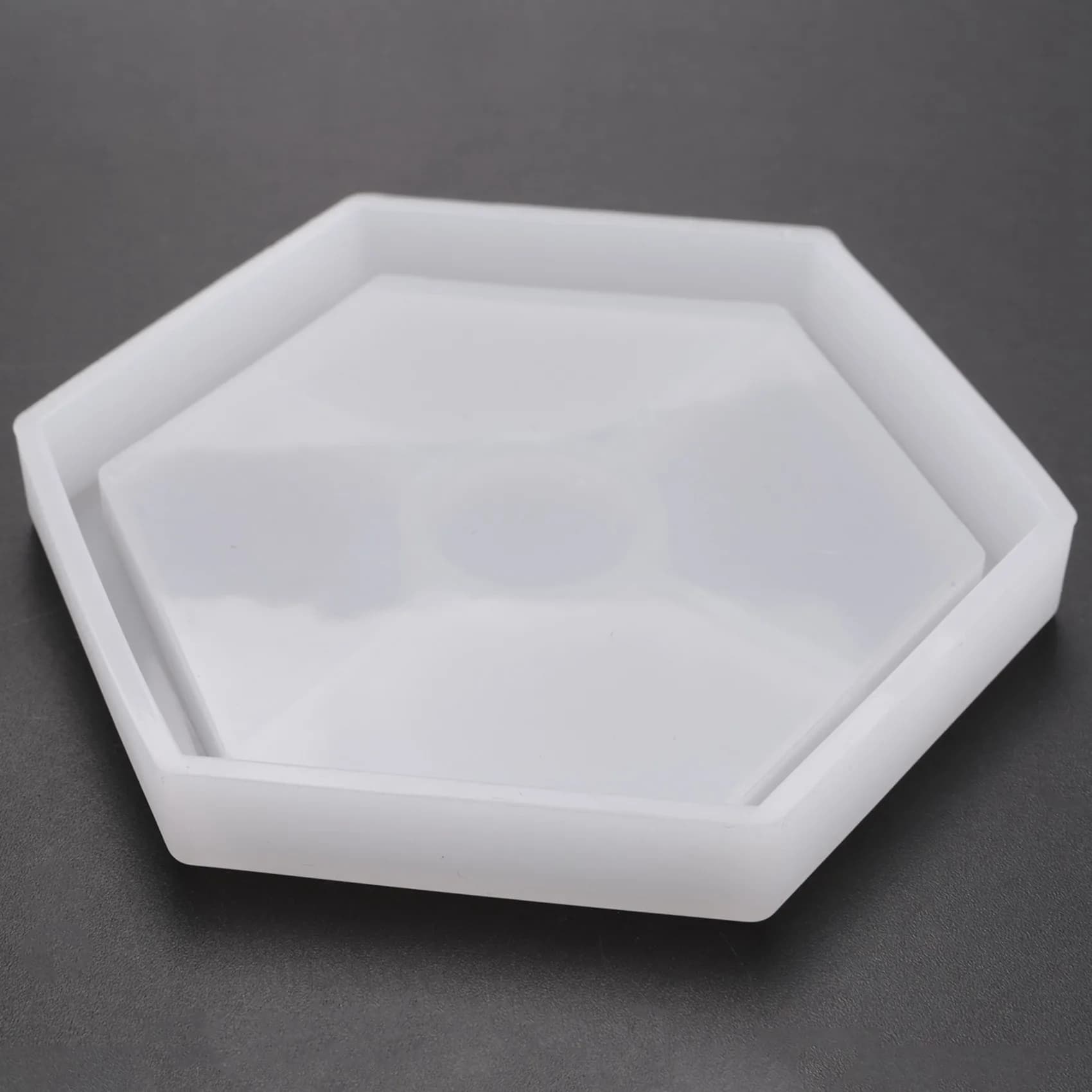 A96K-8 Pack Hexagon Silicone Coaster Molds Silicone Resin Mold, Epoxy Molds For Casting With Resin, Concrete, Cement