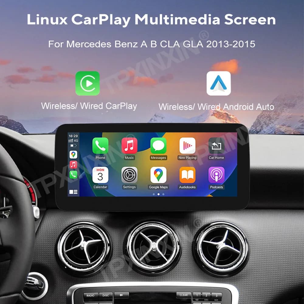 CarPlay Wireless and Android HiCar Car for Mercedes-Benz A B CLA GLA 2013 2014 2015 Update of the Mirror Link Original