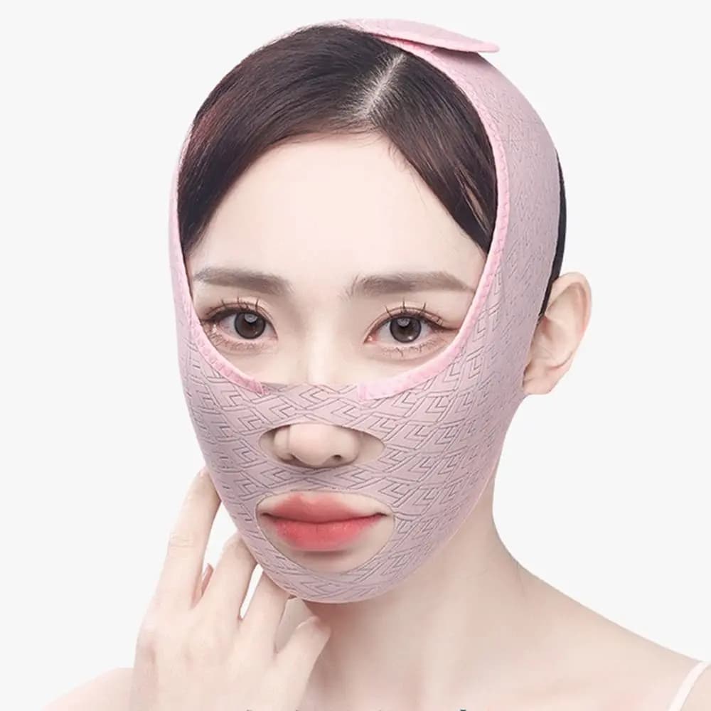 Maschera Riducente Doppio Mento, Cintura Lifting Viso, Maschera Modellante Viso a V, Fascia Snellente Viso, Maschera Notturna Modellante