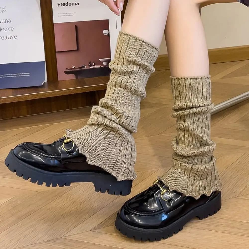 Fashion Knitting Leg Warmers Cute Sweet Lolitas Knitted Socks Boot Socks Women Girls