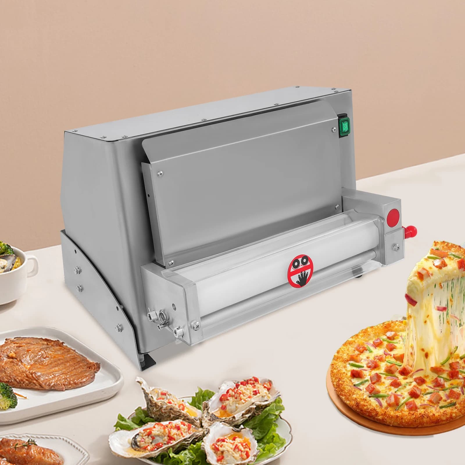 Macchina automatica per modellare la pressa per pizza Macchina per fare la pressa per pasta per pizza Macchina elettrica per pasta per pizza Attrezzatura per pasta 450W