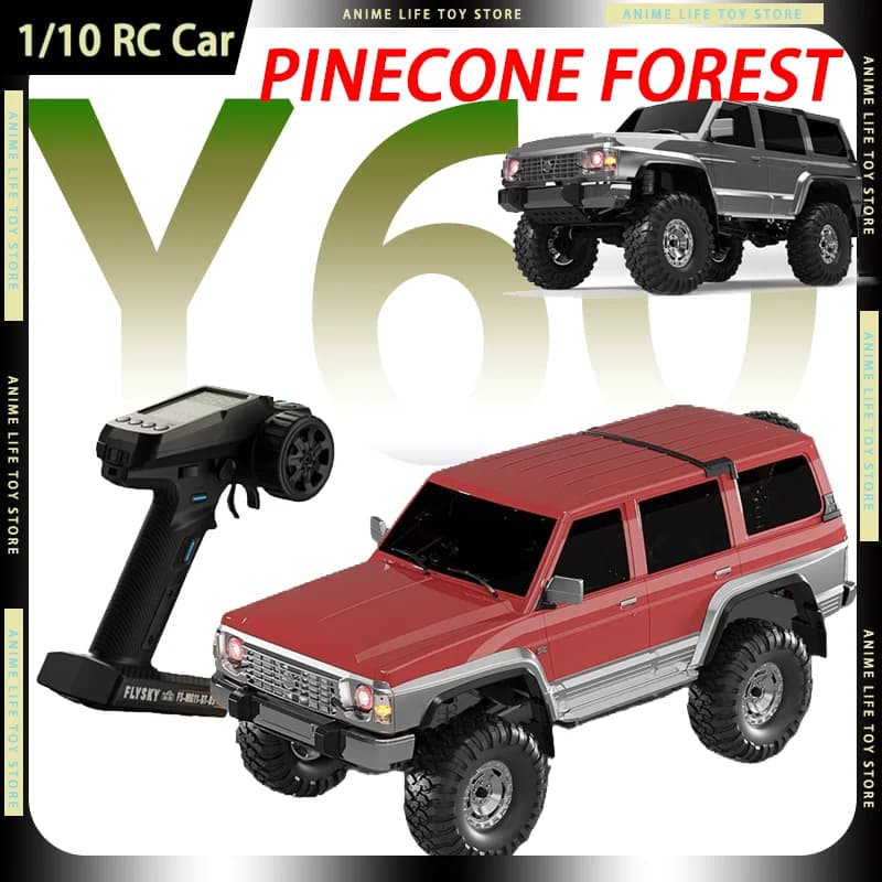 Auto RC 1/10 Pinecone Forest Tule Y60 2.4G Full Scale Off-Road Rock Crawler 4WD 18KM/H con Blocco Differenziale, Regalo di Compleanno per Ragazzi
