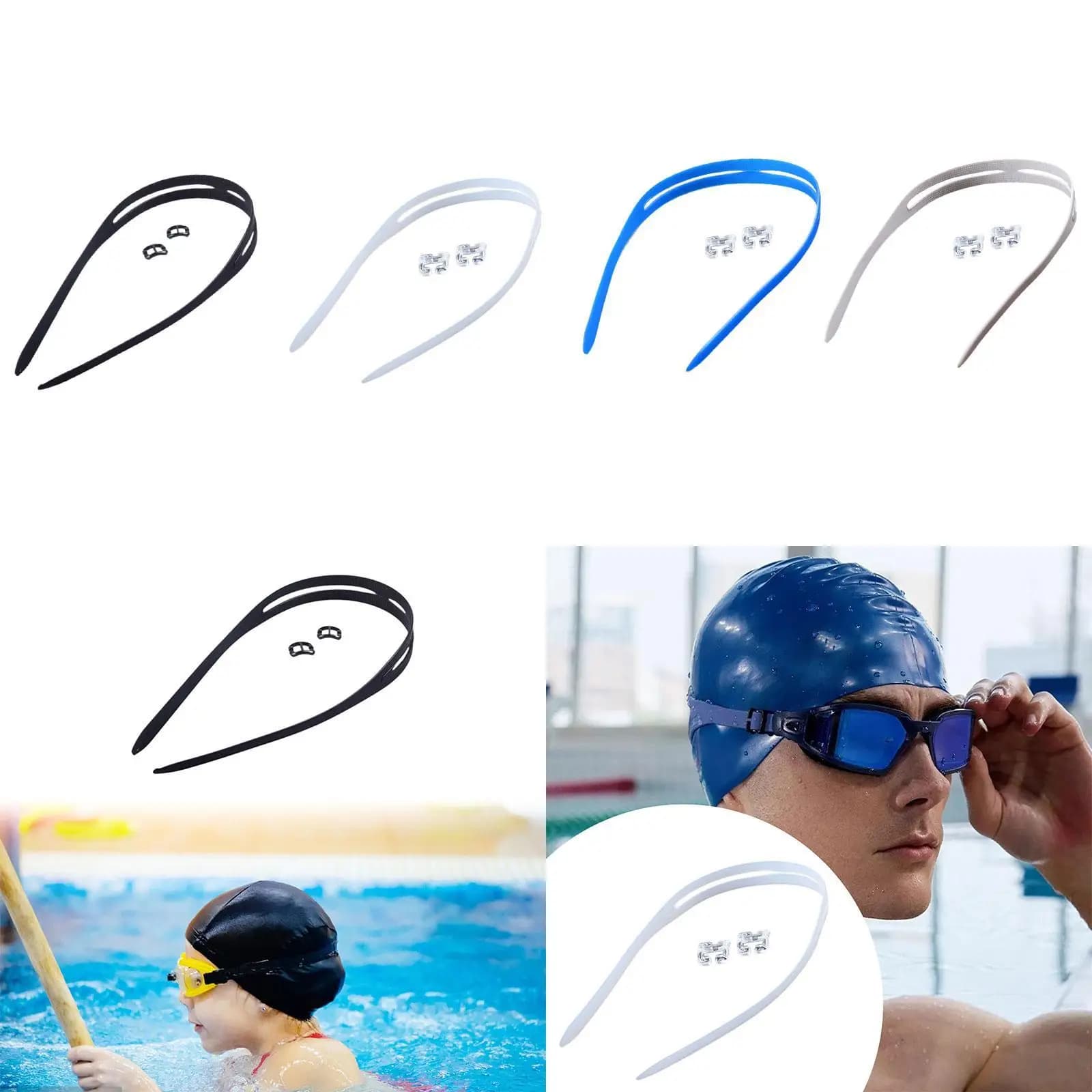 Swim glasses strap with buckles Accessories Lightweight swim glasses strap for water sports Snorkeling Diving