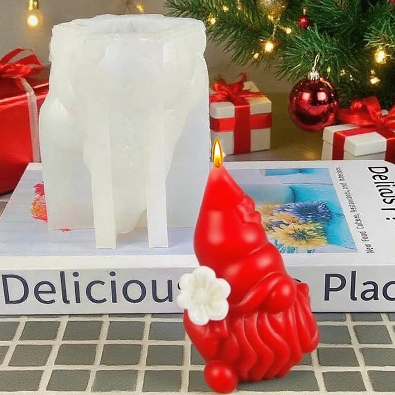 1 pezzo, fiore di Natale che tiene candela profumata nana stampo in silicone stampo in resina decorazione regalo di Natale fai da te