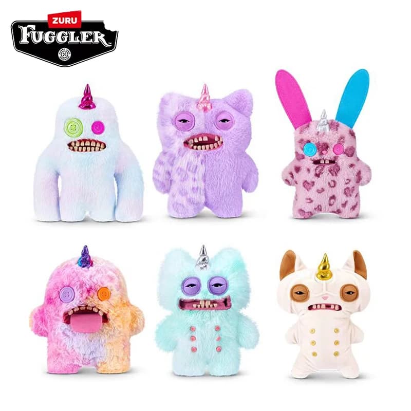 New Fuggler Unicorn Series Soft Plush Doll Brilliant Tail Teeth Monster Ugly Kawaii Toys Cartoon Friend Chlidren Birthday Gifts