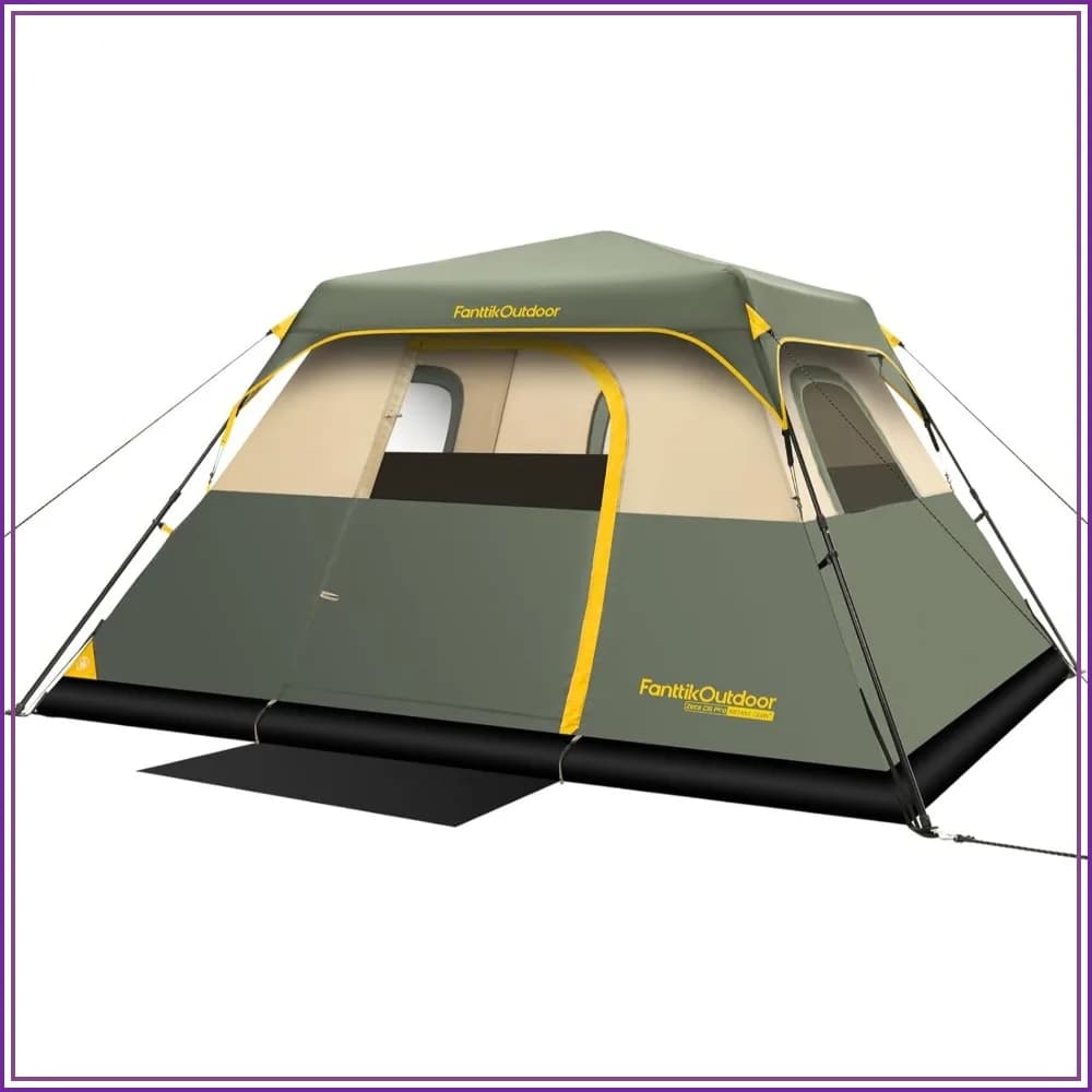 Instant Cabin Tent 4/6/8/10 Person, Setup in 60 Seconds, Windproof & Portable with Rainfly, Navy Blue for Camping Hiking