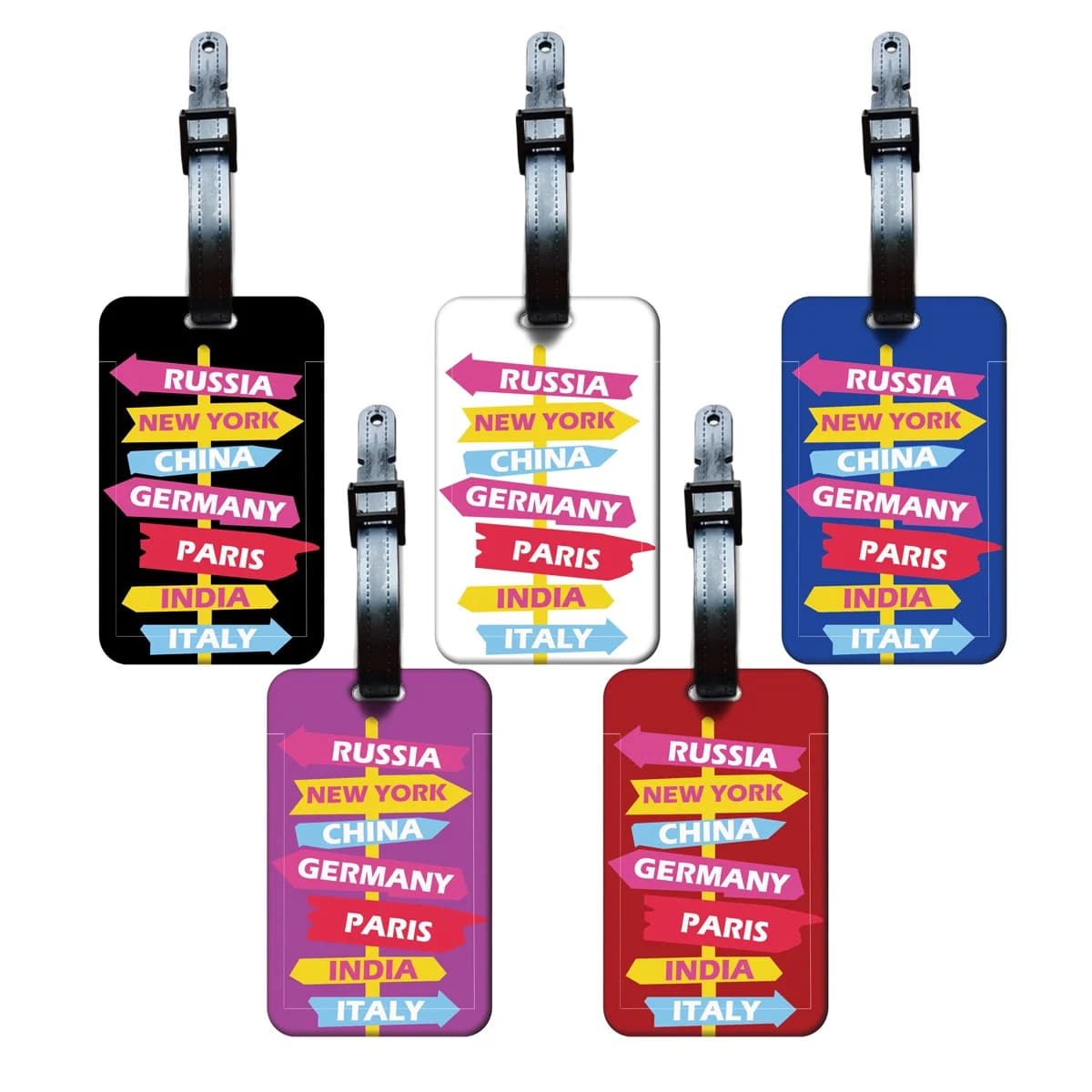 Etichette per Bagagli Creative a Forma di Segnale Stradale, Divertenti Targhette Identificative per Valigie, Zaini e Borse da Viaggio, Accessori Unici per il Viaggio