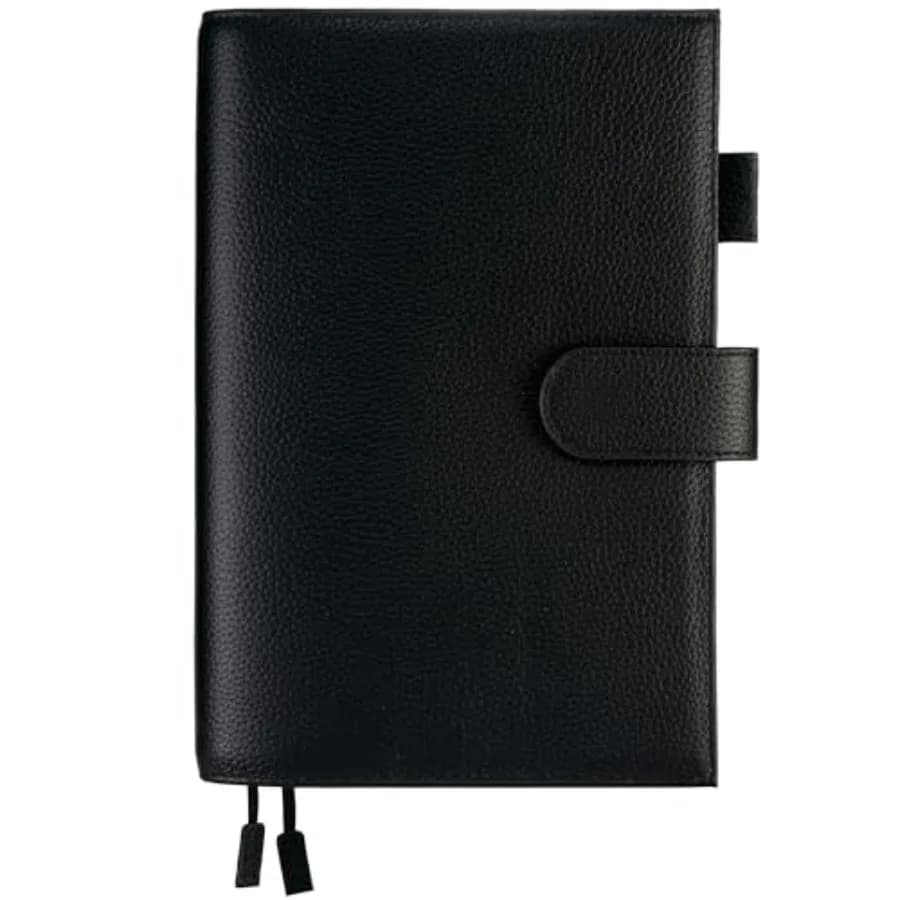 Copertina in Vera Pelle per Agende Hobonichi Cousin, Midori MD, Leuchtturm1917 e Stalogy con Porta Penna e Slot per Carte