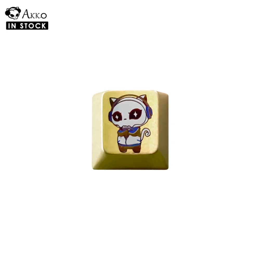 Akko 8th Anniversary Keycap Titanium Alloy Artisan Keycap 1u Profile OEM Keycap for Mechanical Game Keyboard Accessories DIY
