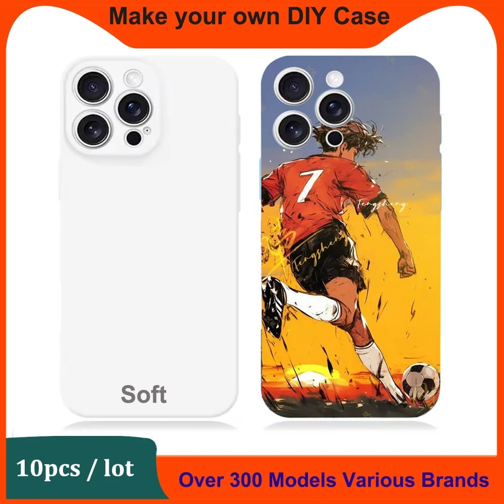 10 pz per Xiaomi Redmi Nota 15 15pro 14 5G K90 K50 TPU Custodia Morbida 3D Pellicola di Sublimazione Personalizza Immagine Sottile Custodie Per Telefoni Vuote