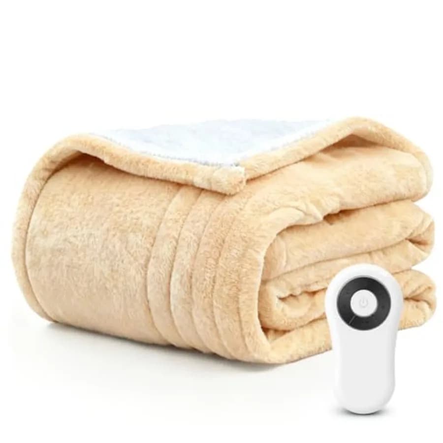 Coperta riscaldata Coperta elettrica 50"x60" Coperta elettrica a riscaldamento rapido con 5 livelli di calore e surriscaldamento automatico di 4 ore