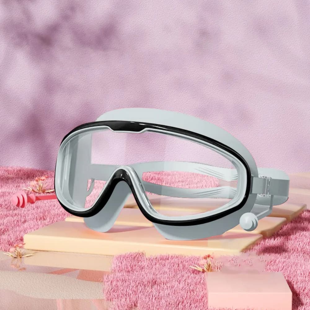 Swimwear with Large Frame Training Glasses for Waterproof HD Swimming Anti-suffling Diving Glasses