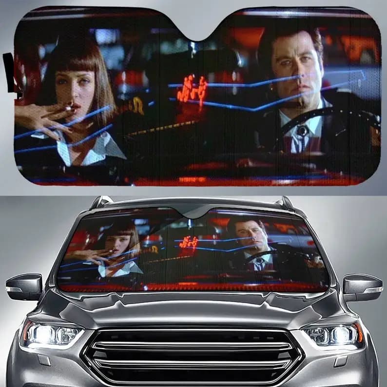 Pulp Fiction 1994 film quintino Tarantino Uma Thurman parasole per auto, parabrezza, accessori per auto