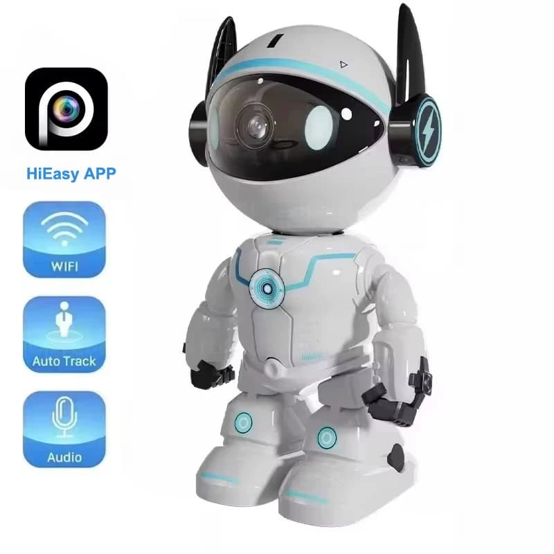 HiEasy APP Robot Camera Wifi 5MP Telecamera di sicurezza domestica per interni Visione notturna Audio bidirezionale Monitoraggio automatico Baby monitor per interni