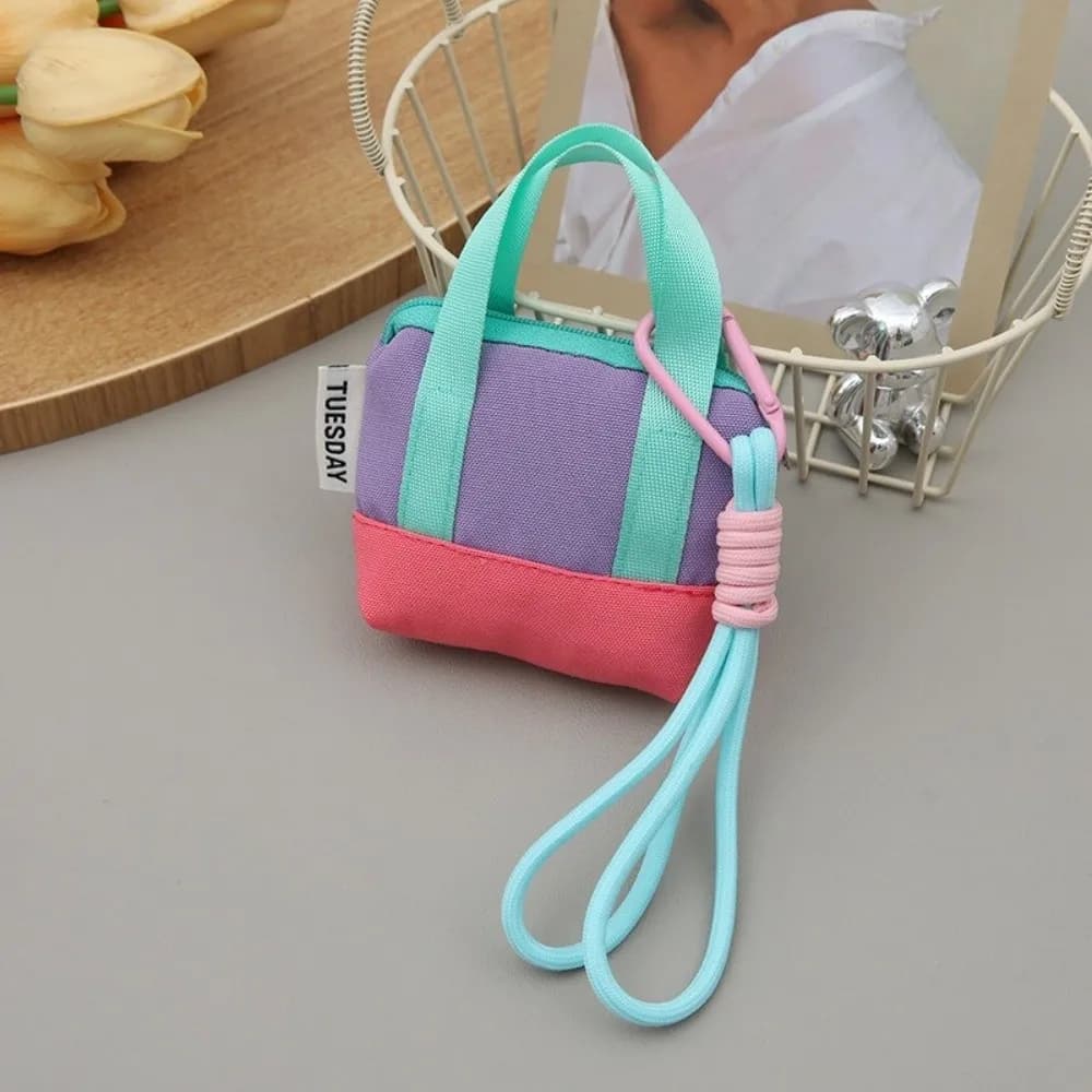 Mini Dopaamine Borsa rosa Custodia per auricolari Scatola di immagazzinaggio Cavo dati Custodia protettiva Organizzatore Porta carte di monete Alla moda