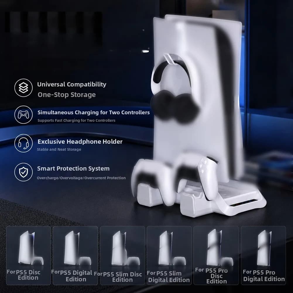 Base di raffreddamento multifunzionale per controller PS5 Pro/PS5 Slim: Dissipazione del calore, ricarica e organizzazione per il tuo gaming