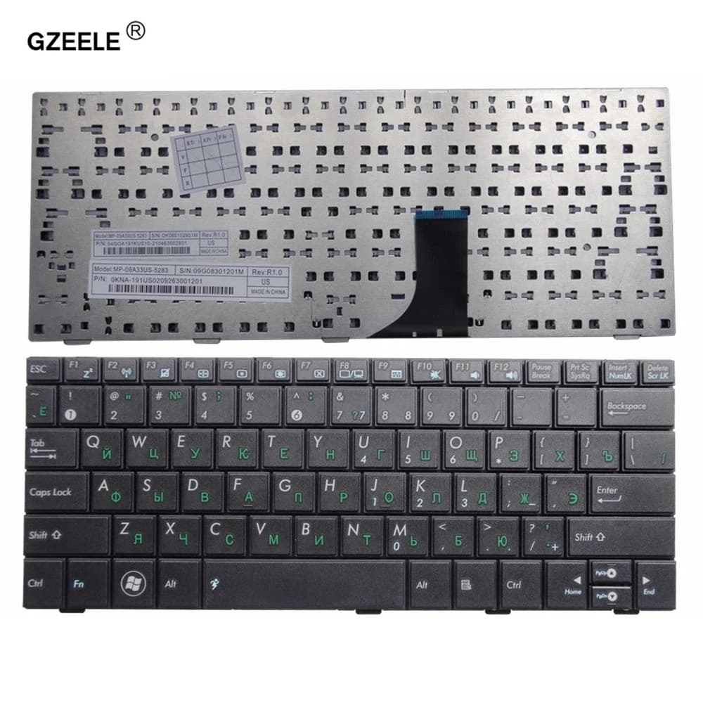 Tastiera portatile US/RU/UI per ASUS EEEPC EPC 1005 1005HD 1005HA 1001HA 1008 1001 1005P 1005PE 1005PEG 1005PG 1008p 1005PX