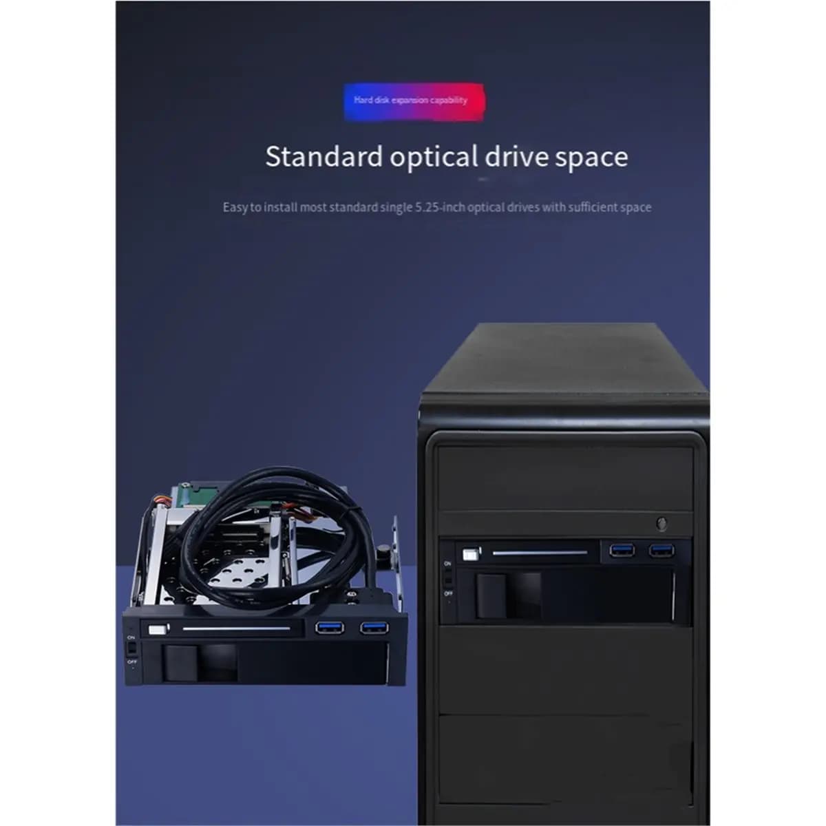 [VALUE PACK]Dual Bay 3.5" 2.5" for SATA III Hard Drive HDD & SSD Tray Internal Mobile Rack Enclosure Docking Station,USB 3.0