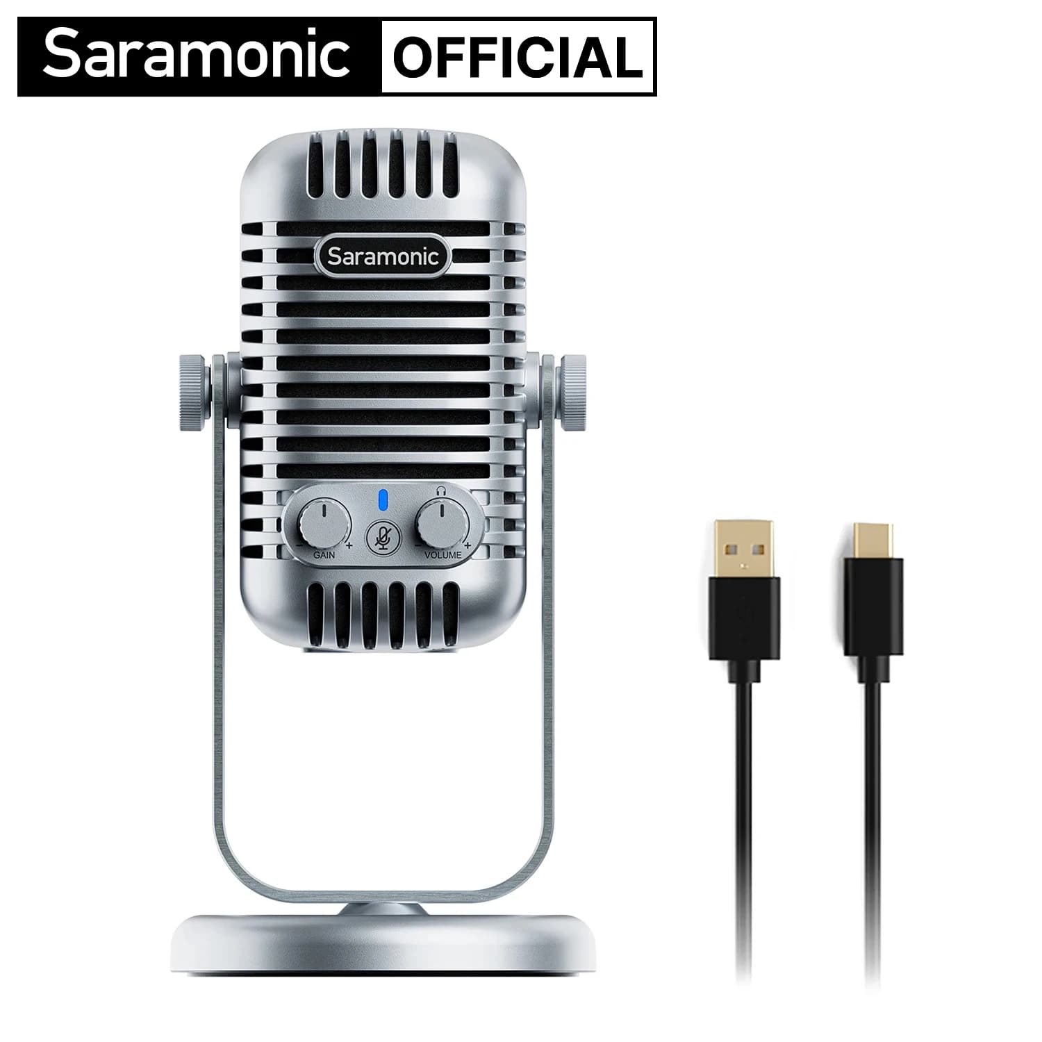 Saramonic Xmic Z5 Microfono USB desktop per tablet Android Mac Computer Windows Registrazione in studio domestico Podcasting Streaming