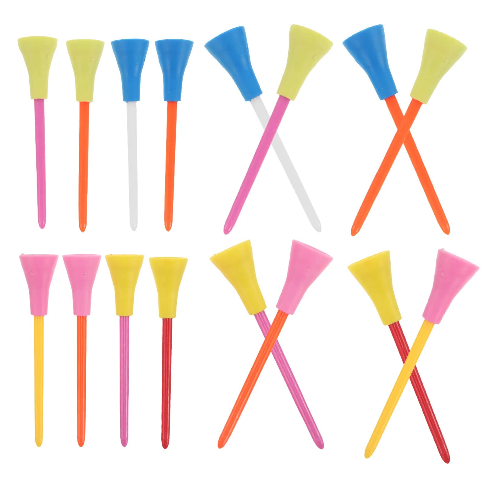 50 Pezzi Porta Tee da Golf Infrangibili, Design Leggero per Tappeti da Driving Range, Principianti e Professionisti, Portatili per la Pratica del Golf