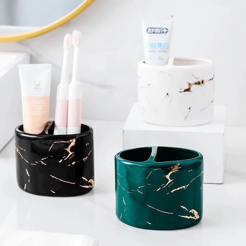 Porta spazzolino in ceramica creativo Kit da bagno per la casa Collutorio Tazza Spazzolino da bagno Portaoggetti per dentifricio Articoli per la casa