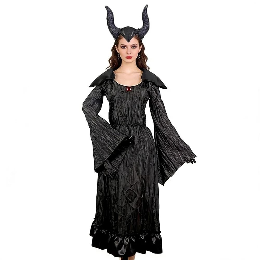 Halloween Sleeping Evil Witch Costume Dark Witch Role-play Cosplay Stage Performance Outfit