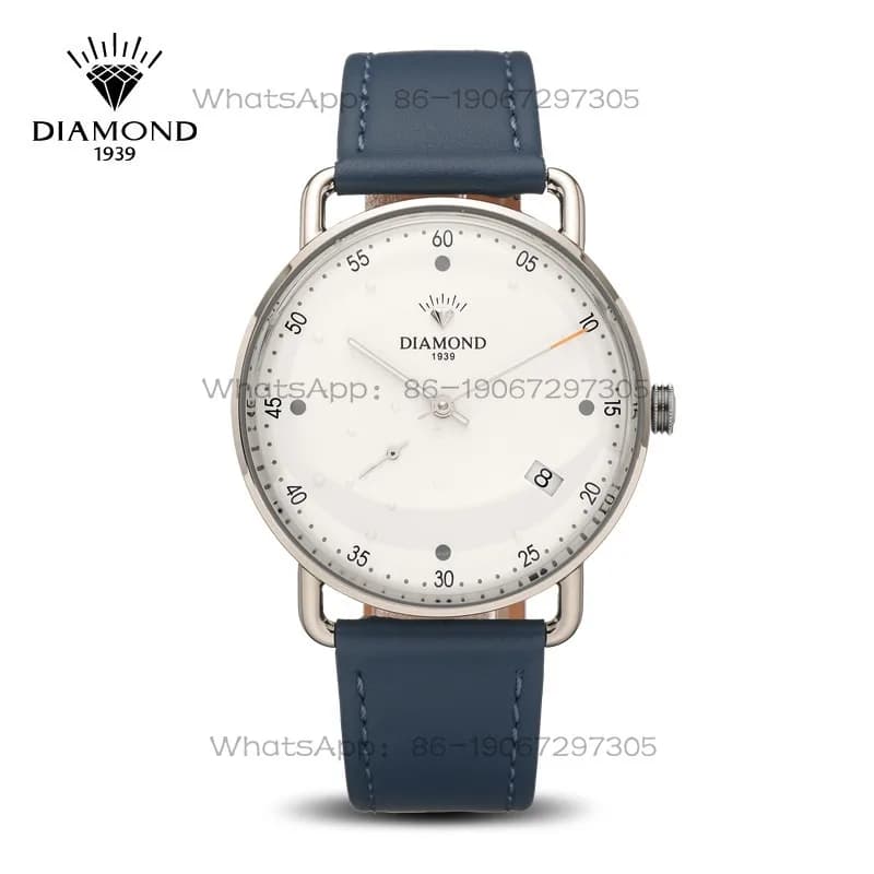 Orologio Automatico Meccanico Shanghai Diamond con Spedizione in 24 Ore, Ultra-sottile con Quadrante Grande e Perle, Orologio da Uomo