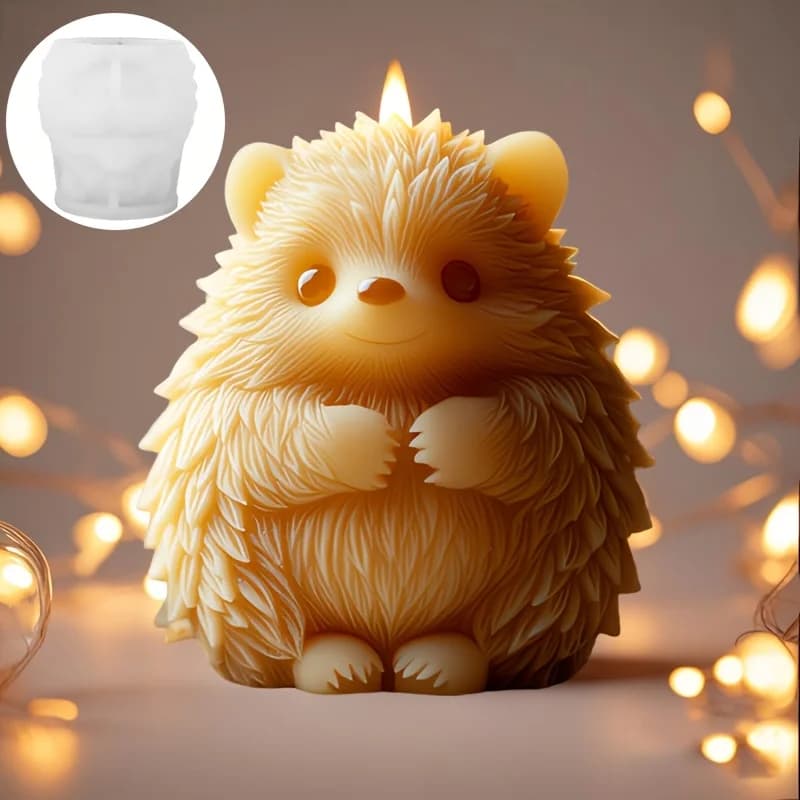 3D Hedgehog Silicone Mold, Realistic Candle, Soap, Resin Handmade Mold Suitable for Wedding, Birthday, Halloween,