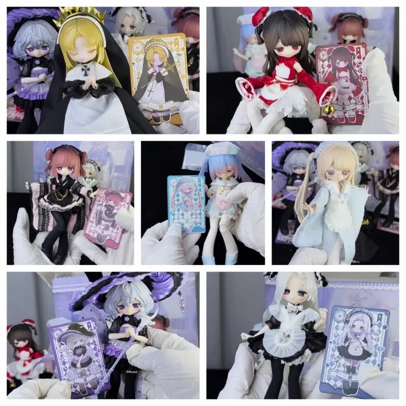 In Magazzino Poesia Serie Asimptomatica Cieca Scatola Kawaii 1/12 Bjd Ragazza Action Figure Collection Modello Desktop Ornamento Giocattolo Di Natale