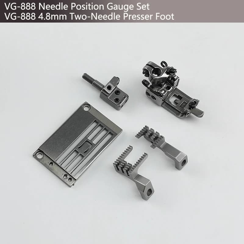 Hot Sale Original 5Pcs Set VG-888-4.8 Needle Position Set Needle Plate Feed Dog Presser Foot Needle Head for Sewing Machine