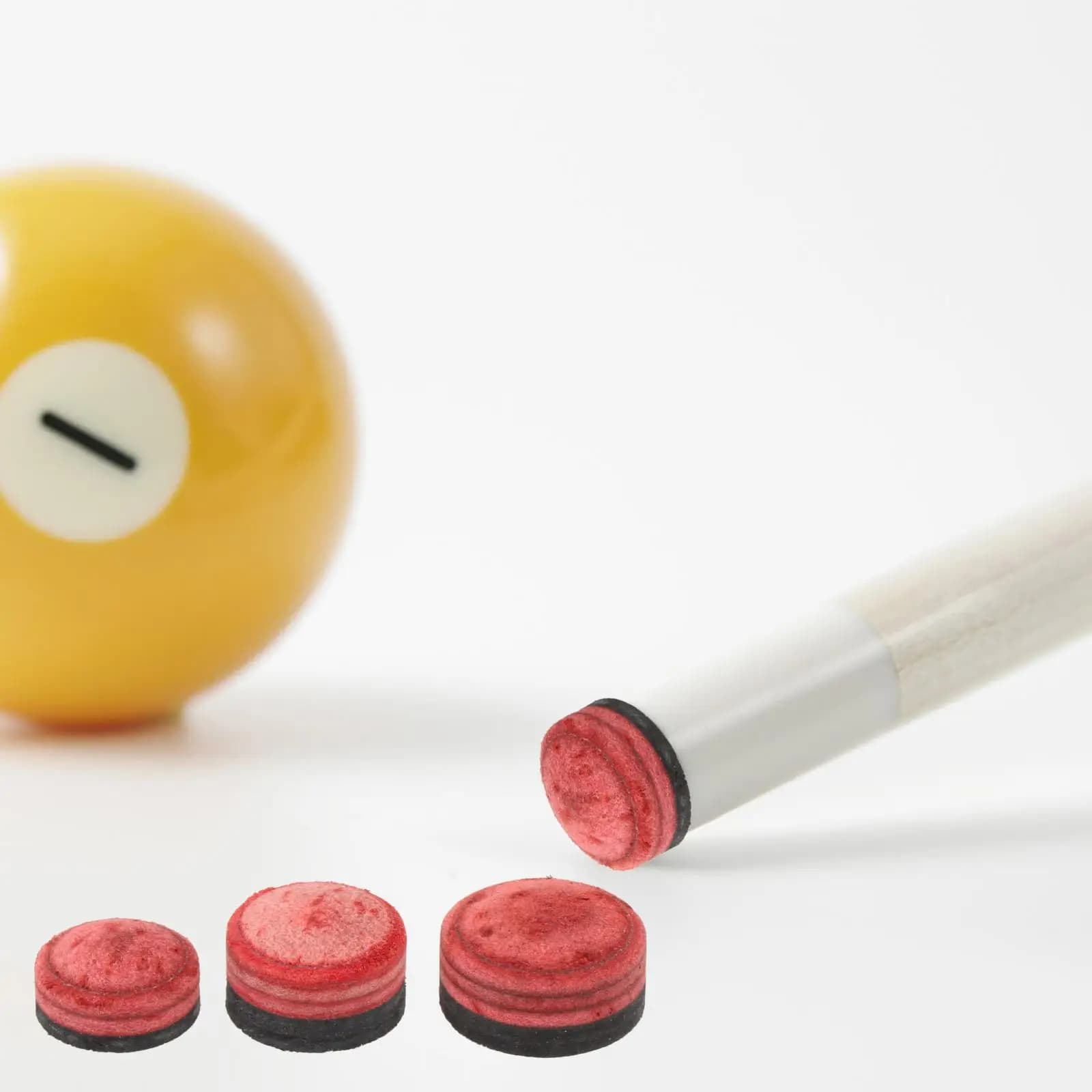 Billiard Pool Cue Tip Pool Stick Tip with Glue Fast Drying Billiard Cue Tip Red