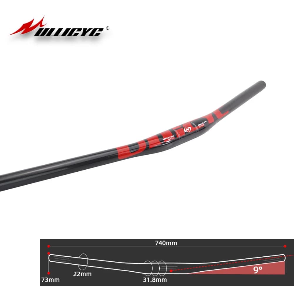 Ullicyc Volante 9 Gradi Backsweep 6 Colori UD Prowess Full Carbon Bicicletta MTB Manubrio Morsetto Diametro 31.8mm Parti Bici