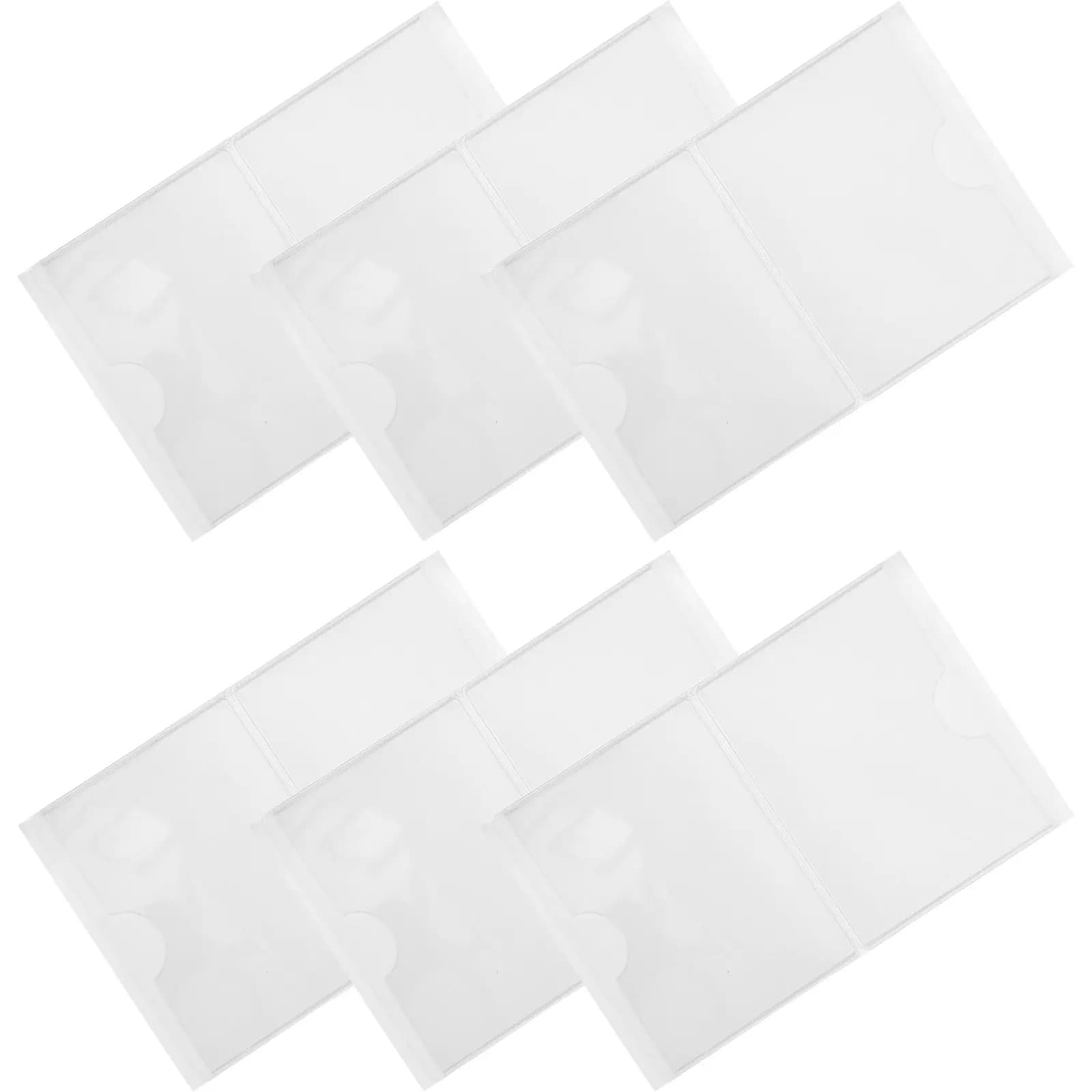 12 pezzi di custodie protettive per carte in PVC trasparente autoadesive per schede, per l'organizzazione dell'ufficio e del magazzino