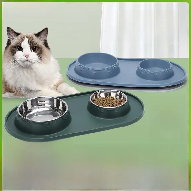 Nuova Ciotola in Acciaio Inossidabile per Cani e Gatti, Varie Misure, Anti-Perdita, Lavabile in Lavastoviglie