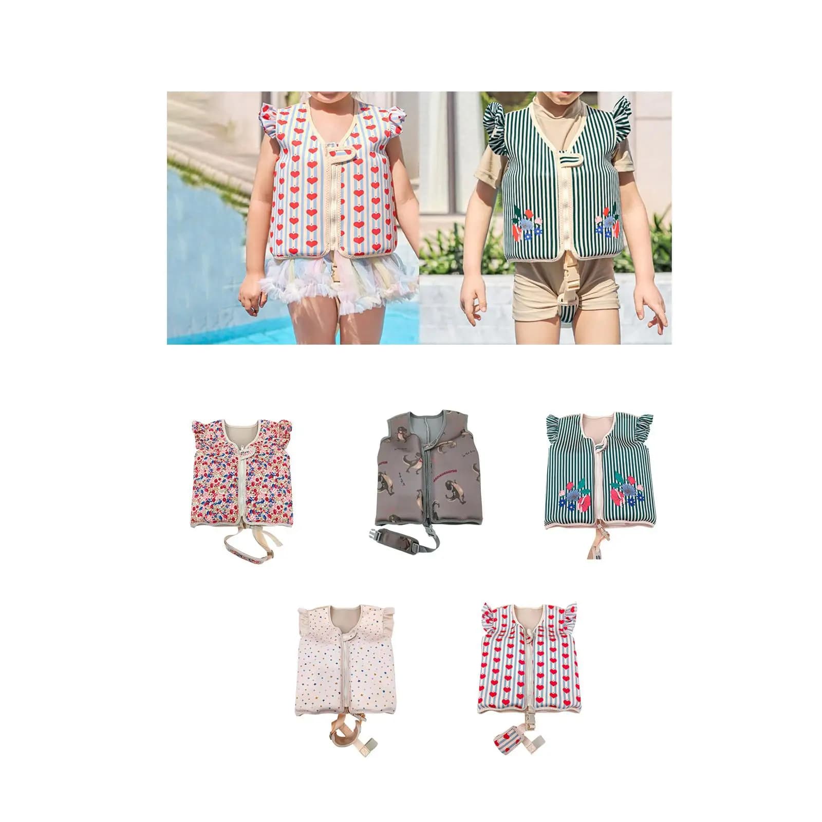 Floating Vest for Children Boys Girls Protective Swim Training Jacket Buoyancy Life Vest for Water